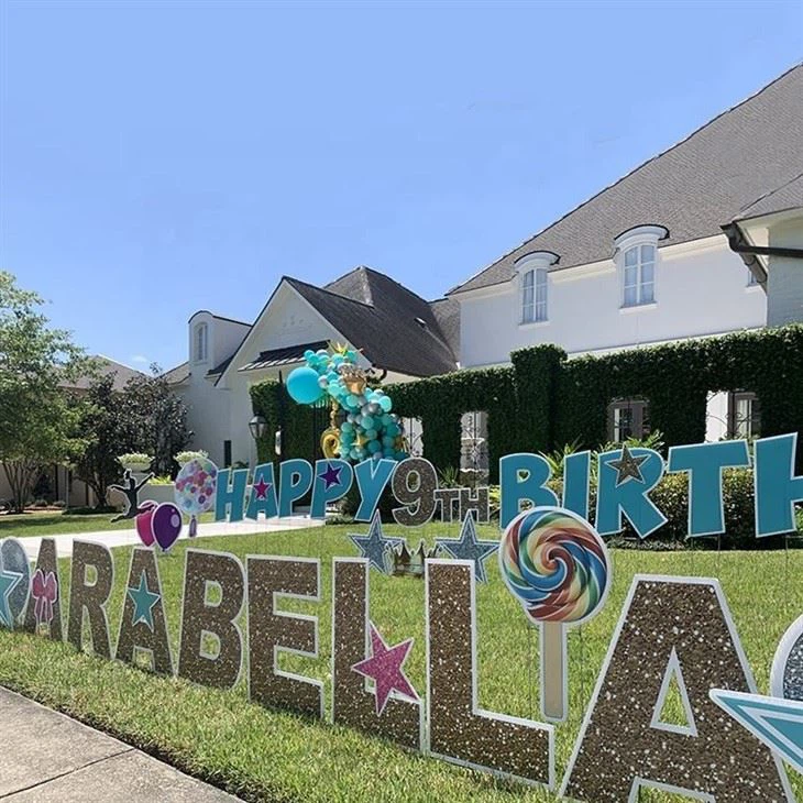 Outdoor Lawn Decorations Birthday Party Yard Signs
